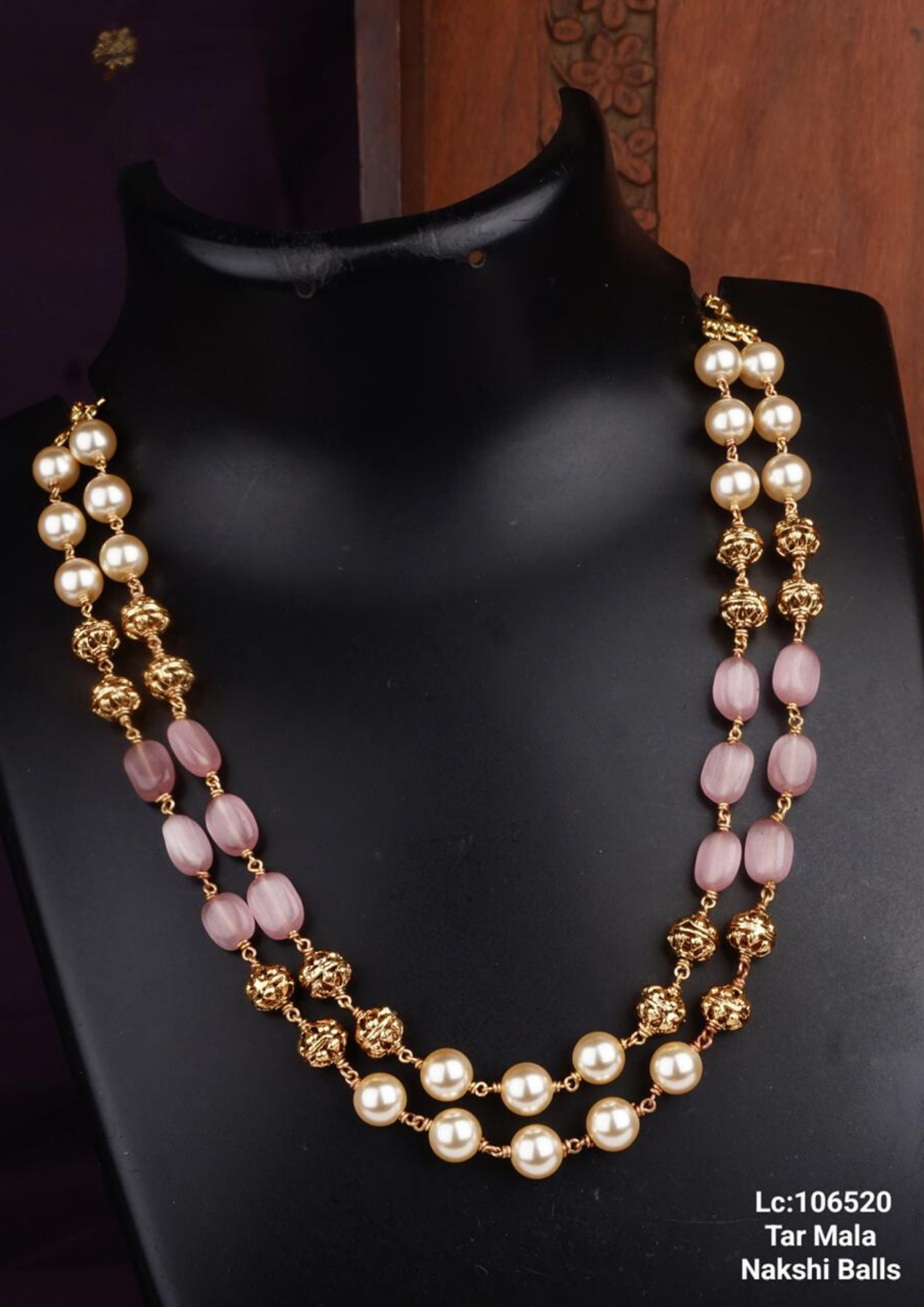 Nakshi Kundan and beads necklace lc 106520