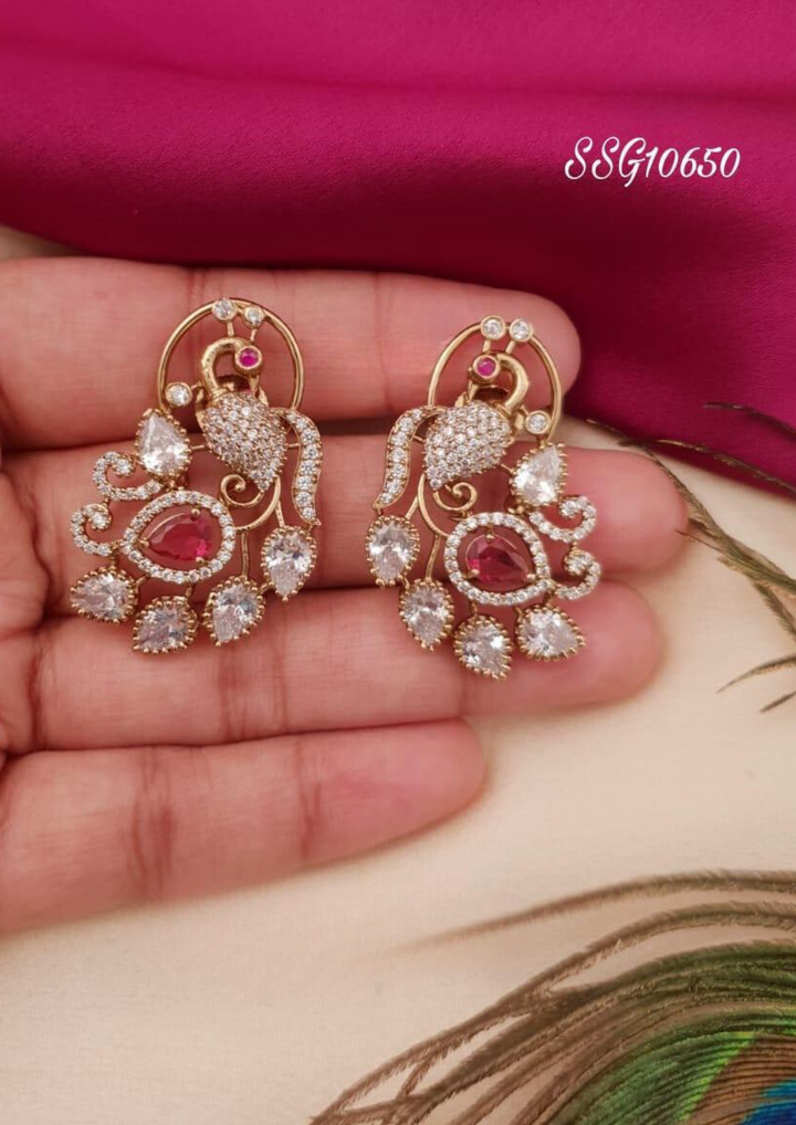 kundan  stone earrings ssg 10650