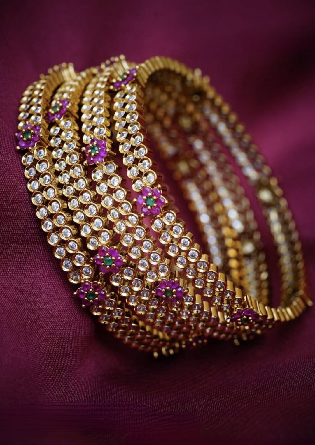 Kundan stone bangles Styleno275