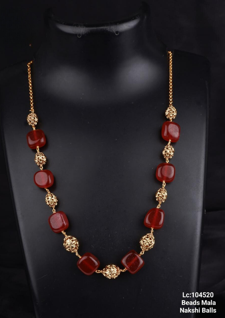 Nakshi Kundan and beads necklace lc 104520