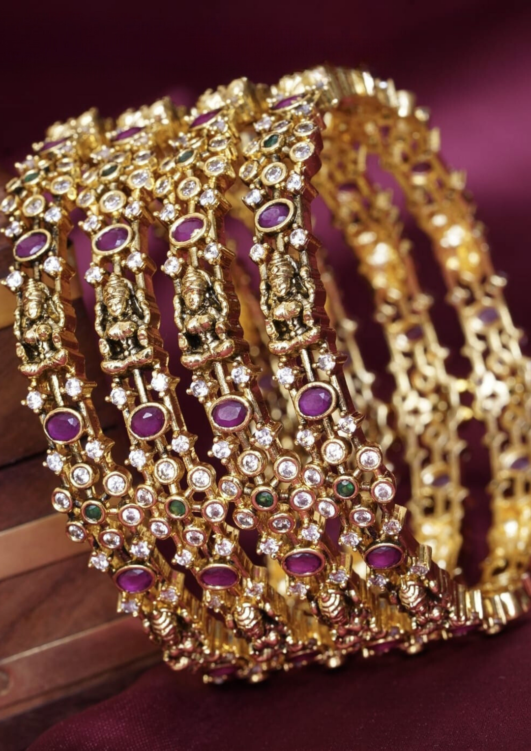 Kundan stone bangles style 260