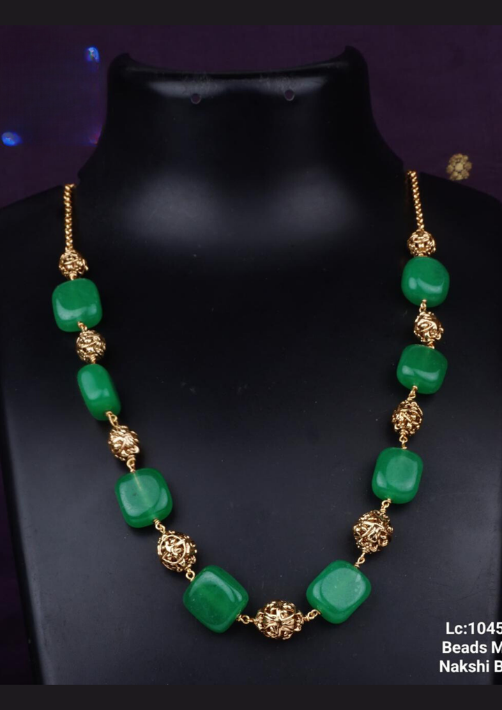 Nakshi Kundan and beads necklace lc 104520