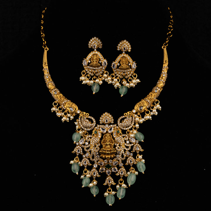 Victorian temple jewellery necklace set with earrings lc 1012020