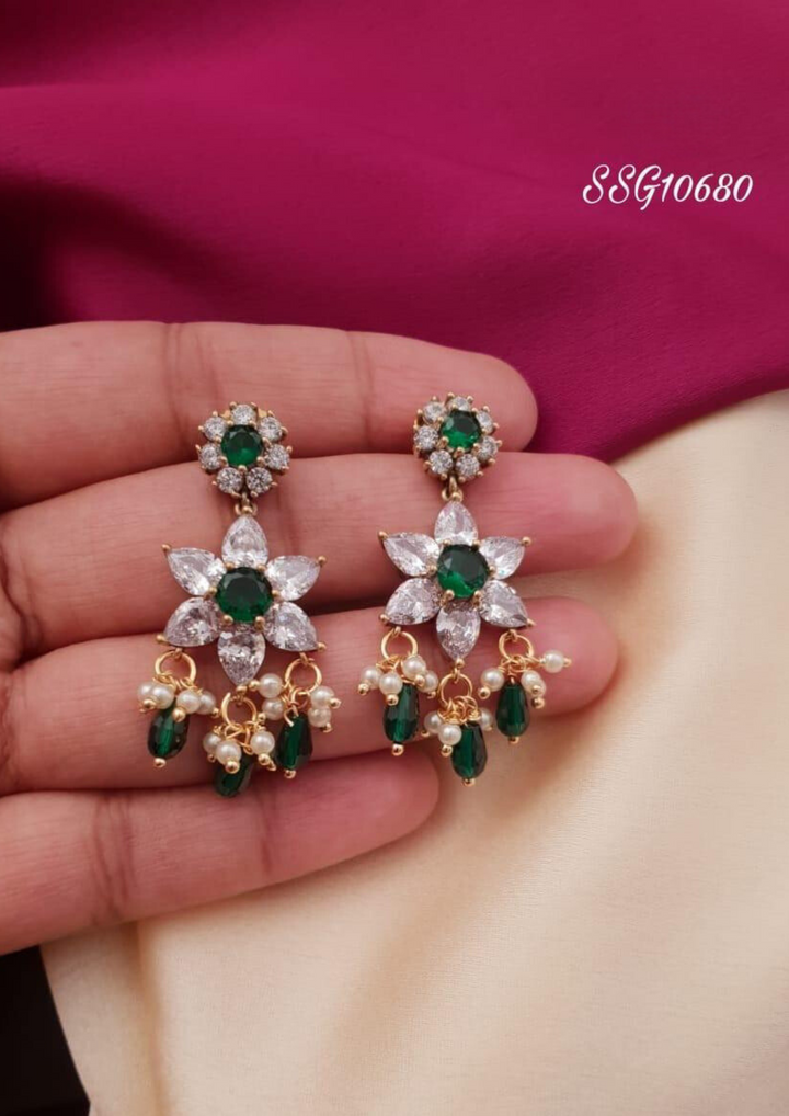 kundan and beads earrings ssg 10680