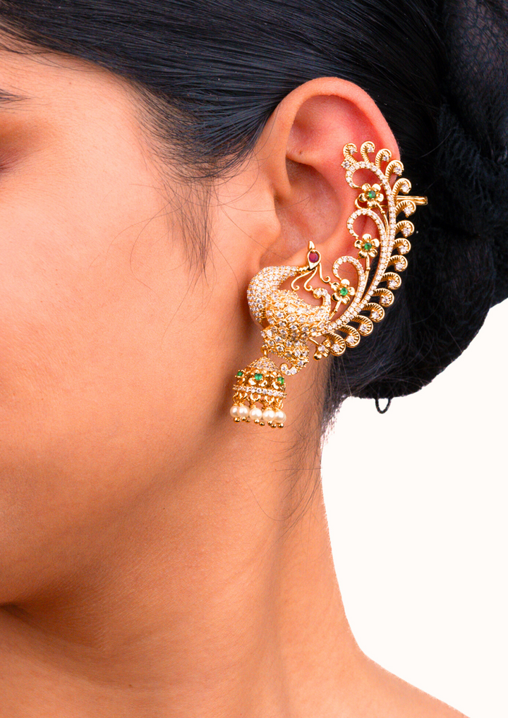 Kundan and beads earrings ssg 10850