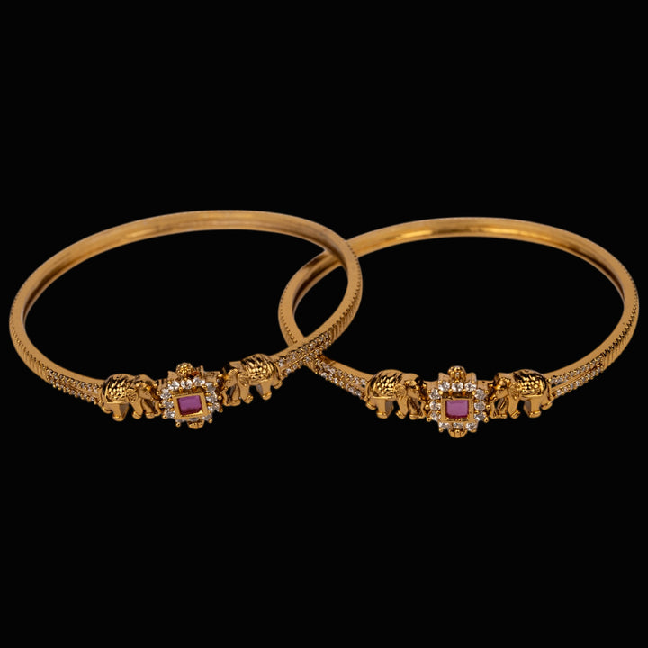 Kundan stone matt finish bangles lc 103520