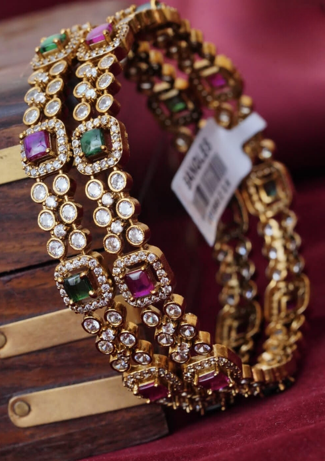 Kundan stone bangles  style 160