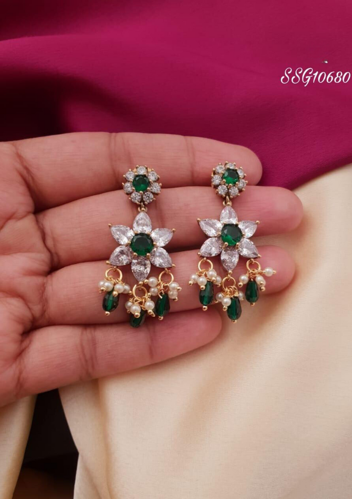 Kundan and beads earrings ssg 10680