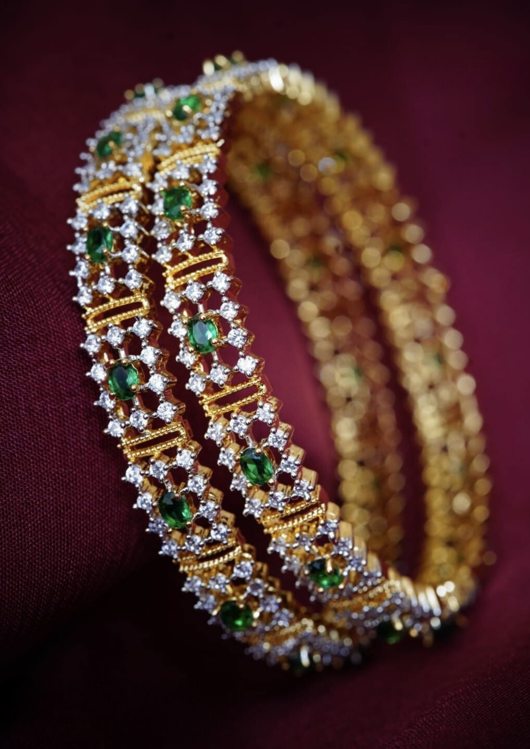 Kundan stone bangles style 165