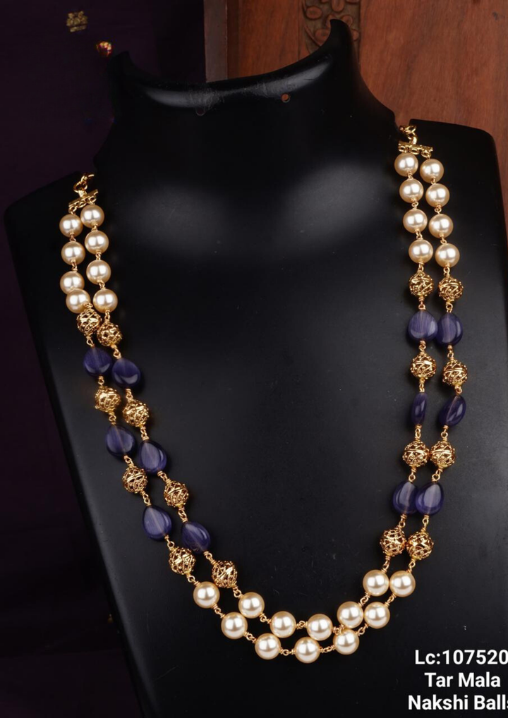 Nakshi Kundan and beads necklace lc 107520