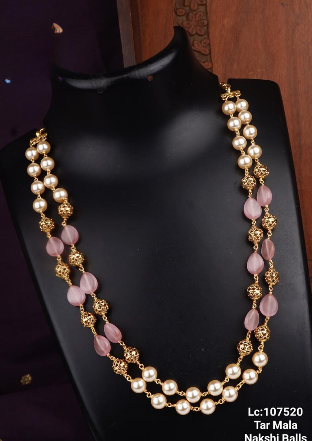 Nakshi Kundan and beads necklace lc 107520