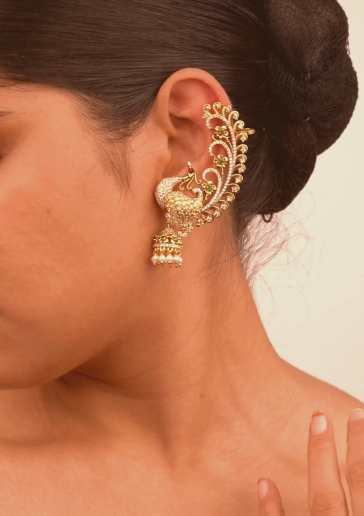 Kundan and beads earrings ssg 10850